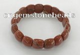 CGB3384 7.5 inches 10*15mm oval red jasper bracelets wholesale