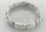 CGB3406 7.5 inches 15*21mm white howlite gemstone bracelets