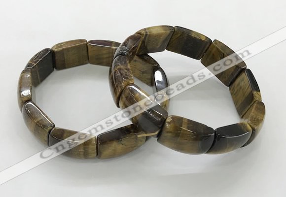 CGB3411 7.5 inches 15*21mm yellow tiger eye gemstone bracelets