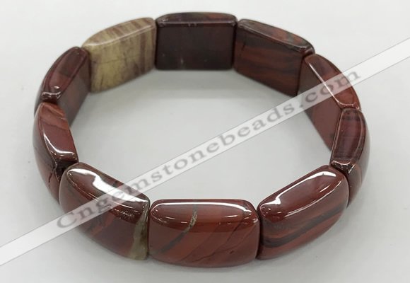 CGB3413 7.5 inches 15*21mm red jasper gemstone bracelets