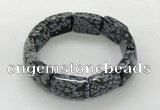 CGB3416 7.5 inches 15*21mm snowflake obsidian bracelets