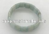 CGB3423 7.5 inches 12*15mm faceted rectangle imitation aquamarine bracelets