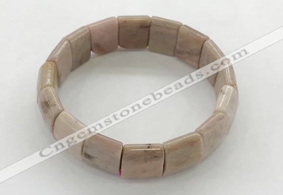 CGB3429 7.5 inches 12*15mm faceted rectangle rhodochrosite bracelets