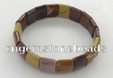 CGB3433 7.5 inches 12*15mm faceted rectangle mookaite bracelets