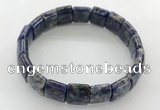 CGB3435 7.5 inches 12*15mm faceted rectangle sodalite bracelets