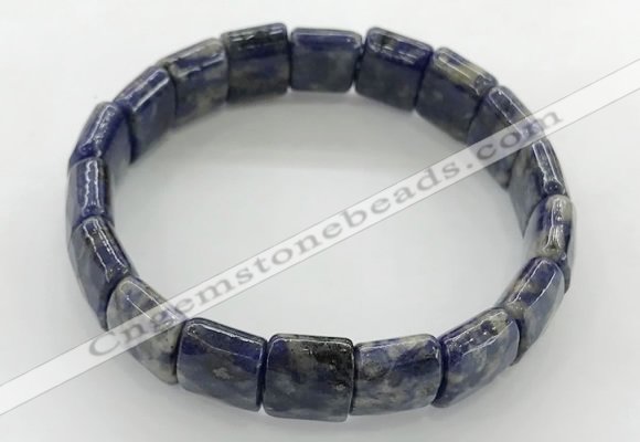 CGB3435 7.5 inches 12*15mm faceted rectangle sodalite bracelets