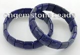 CGB3436 7.5 inches 12*15mm faceted rectangle lapis lazuli bracelets