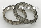 CGB3441 7.5 inches 10*15mm faceted marquise smoky quartz bracelets