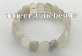 CGB3443 7.5 inches 10*15mm faceted marquise grey agate bracelets