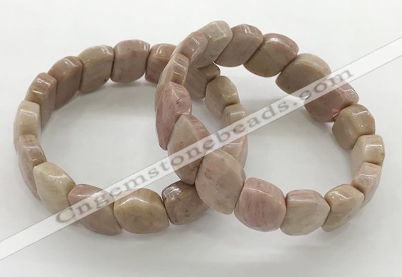 CGB3447 7.5 inches 10*15mm faceted marquise rhodochrosite bracelets