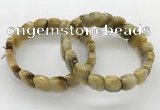 CGB3448 7.5 inches 10*15mm faceted marquise golden tiger eye bracelets