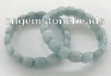 CGB3461 7.5 inches 10*14mm faceted oval imitation aquamarine bracelets