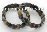CGB3466 7.5 inches 10*14mm faceted oval mixed tiger eye bracelets