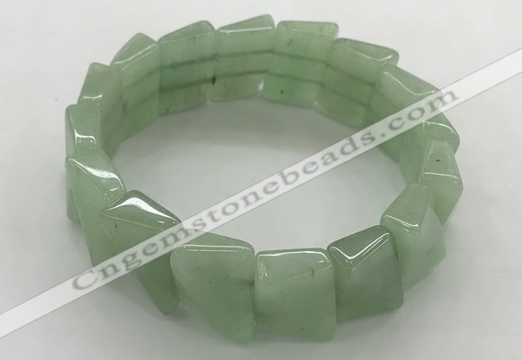 CGB3470 7.5 inches 12*17mm trapezoid green aventurine bracelets