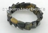 CGB3473 7.5 inches 12*17mm trapezoid blue tiger eye bracelets