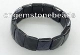 CGB3481 7.5 inches 15*20mm faceted rectangle blue goldstone bracelets