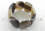 CGB3491 7.5 inches 30*40mm oval agate gemstone bracelets