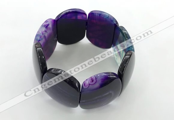 CGB3493 7.5 inches 30*40mm oval agate gemstone bracelets