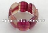 CGB3494 7.5 inches 30*40mm oval agate gemstone bracelets