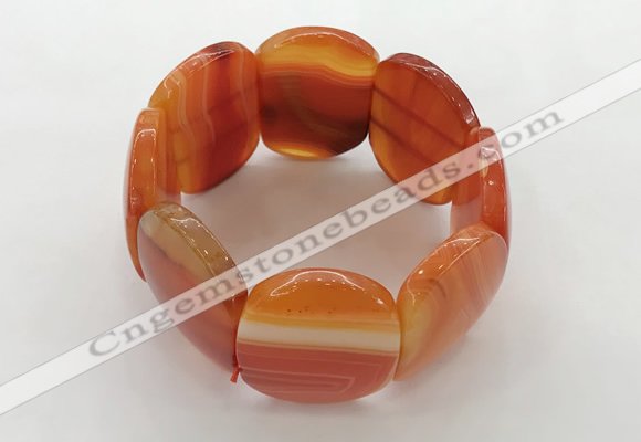 CGB3495 7.5 inches 30*40mm oval agate gemstone bracelets