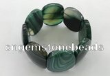 CGB3496 7.5 inches 30*40mm oval agate gemstone bracelets