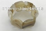 CGB3500 7.5 inches 30*40mm oval agate bracelets wholesale