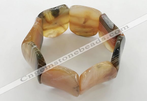 CGB3501 7.5 inches 30*40mm oval agate bracelets wholesale