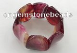 CGB3502 7.5 inches 30*40mm oval agate bracelets wholesale