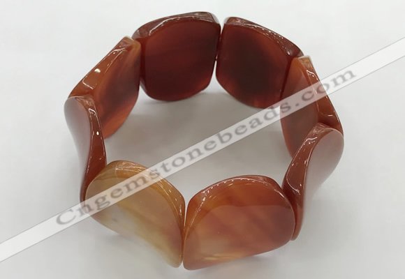 CGB3503 7.5 inches 30*40mm oval agate bracelets wholesale