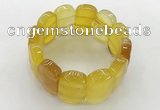 CGB3510 7.5 inches 18*30mm faceted oval agate bracelets