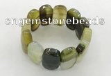 CGB3512 7.5 inches 18*30mm faceted oval agate bracelets