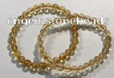 CGB4022 7.5 inches 7mm round citrine beaded bracelets wholesale