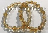 CGB4024 7.5 inches 9mm round citrine beaded bracelets wholesale