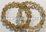 CGB4025 7.5 inches 10mm round citrine beaded bracelets wholesale