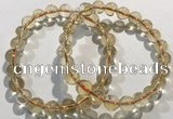 CGB4029 7.5 inches 8mm round citrine beaded bracelets wholesale