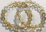 CGB4030 7.5 inches 9mm round citrine beaded bracelets wholesale