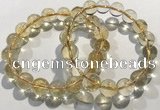 CGB4032 7.5 inches 11mm round citrine beaded bracelets wholesale