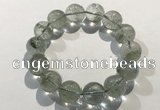 CGB4046 7.5 inches 13mm round green phantom quartz beaded bracelets