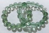 CGB4053 7.5 inches 14mm round green fluorite beaded bracelets