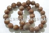 CGB4069 7.5 inches 14mm round sunstone beaded bracelets