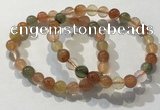 CGB4071 7.5 inches 8mm round mixed rutilated quartz beaded bracelets