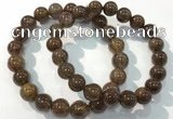 CGB4095 7.5 inches 10mm round rutilated quartz beaded bracelets