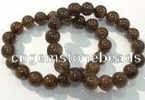 CGB4096 7.5 inches 11mm round rutilated quartz beaded bracelets