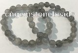 CGB4103 7.5 inches 9mm round rutilated quartz beaded bracelets