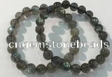 CGB4111 7.5 inches 8mm round labradorite beaded bracelets