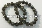 CGB4113 7.5 inches 10mm round labradorite beaded bracelets