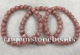 CGB4122 7.5 inches 7mm - 7.5mm round rhodochrosite beaded bracelets