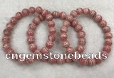 CGB4123 7.5 inches 8.5mm - 9mm round rhodochrosite beaded bracelets