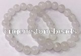 CGB4502 7.5 inches 10mm - 11mm round white moonstone beaded bracelets