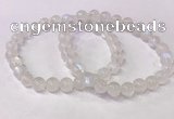 CGB4505 7.5 inches 7mm - 8mm round white moonstone beaded bracelets
